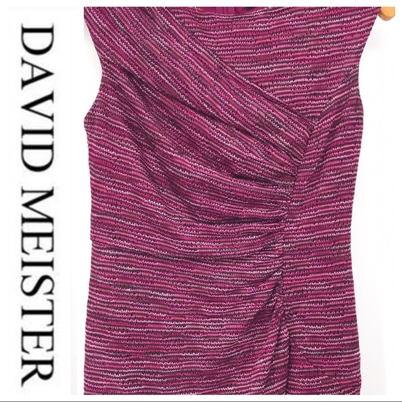 💕SALE💕David Meister Pink Side Gather Dress - Picture 5 of 8